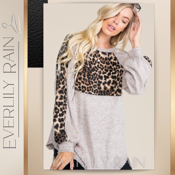 LAST ONE! Brushed Soft Leopard Print Top - Picture 5 of 14